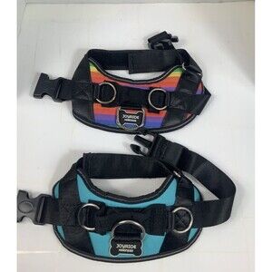 Lot of 2 Joyride Dog Harnesses Size Small Rainbow Tie Dye No Pull Reflective